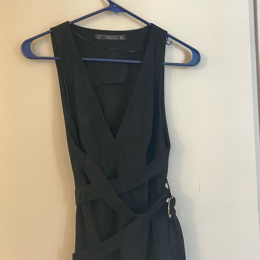 Topshop Suede Cross Cross Belt Tank